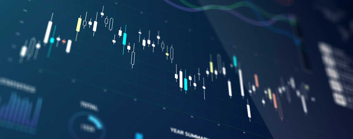 statistics summarized in a candlestick chart